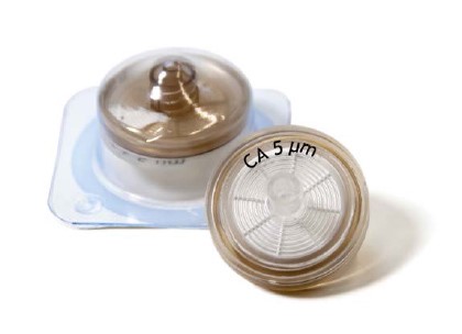 Фильтрующая насадка, d пор 0,4 мкм, d мембраны 25 мм, ацетат целлюлозы, стерильные, ABLUO, 50 шт.