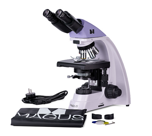 Микроскоп Magus Bio 230B, прямой, бинокуляр/тринокуляр, СП, Ахромат 4×, 10×, 40×, 100× МИ, Magus (комплектация)