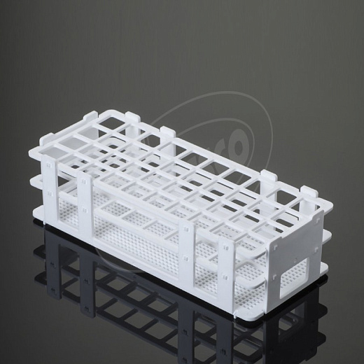 Штатив для пробирок, d 30 мм, 21 место, поликарбонат, 6 шт./уп., Glassco