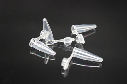 Пробирки для ПЦР, 0,2 мл, с плоскими оптически прозрачными крышками, прозрачные