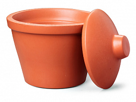 Емкость для льда и жидкого азота 4 л, оранжевый цвет, круглая с крышкой, Round