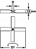 Перемешивающий элемент пропеллерный, 4 закрепленные лопасти, d 100 мм, длина 800 мм, нержавеющая сталь Фото 3